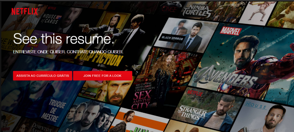 Publicitário cria “currículo Netflix” para se candidatar à empresa